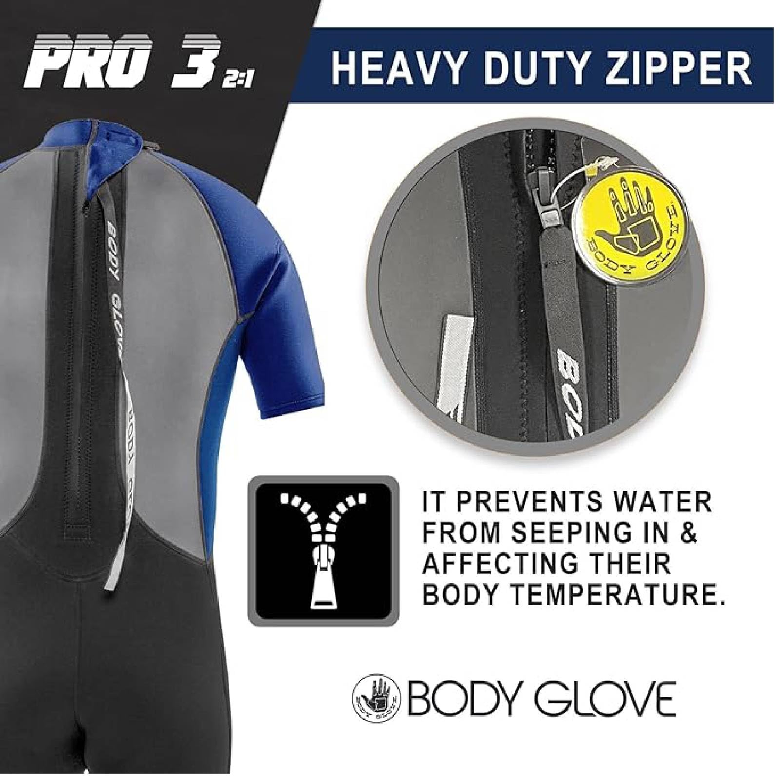 Amazon | Body Glove Pro3 Men Shorty Spring Wetsuit 2.2mm Back Zip